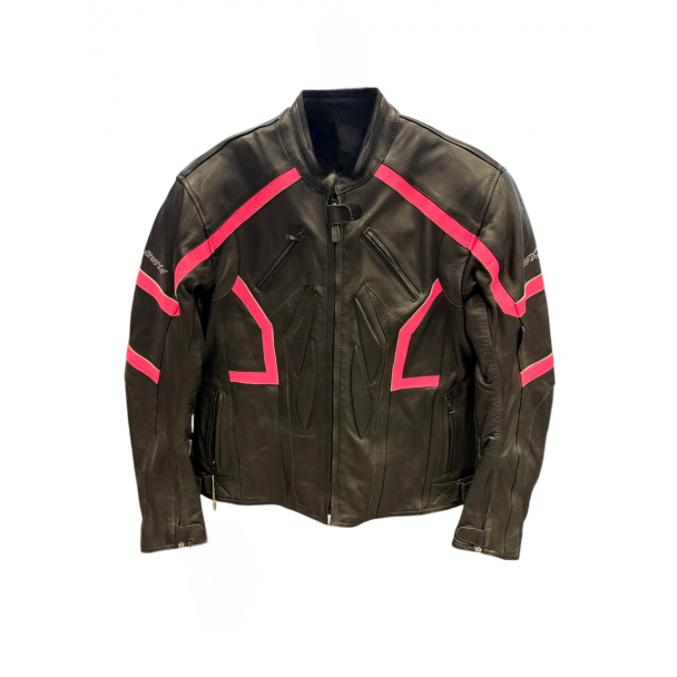 Женская кож. куртка из коровьей кожи, CE-1170 черно - розовый 2XL напрямую от производителя МотоВелоЗавод