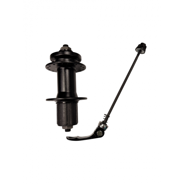 Втулка заднего колеса QUANDO KT-K68R, под кассету, дисковый тормоз, алюминий. 32Н, 135 мм, эксцентрик, черная напрямую от производителя МотоВелоЗавод