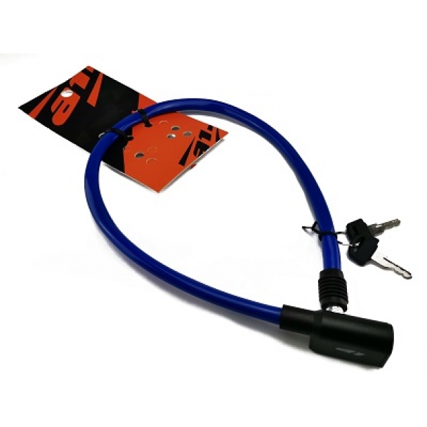 Замок велосипедный А1, 8*650 мм, с ключом,синий, GD11-936 напрямую от производителя МотоВелоЗавод